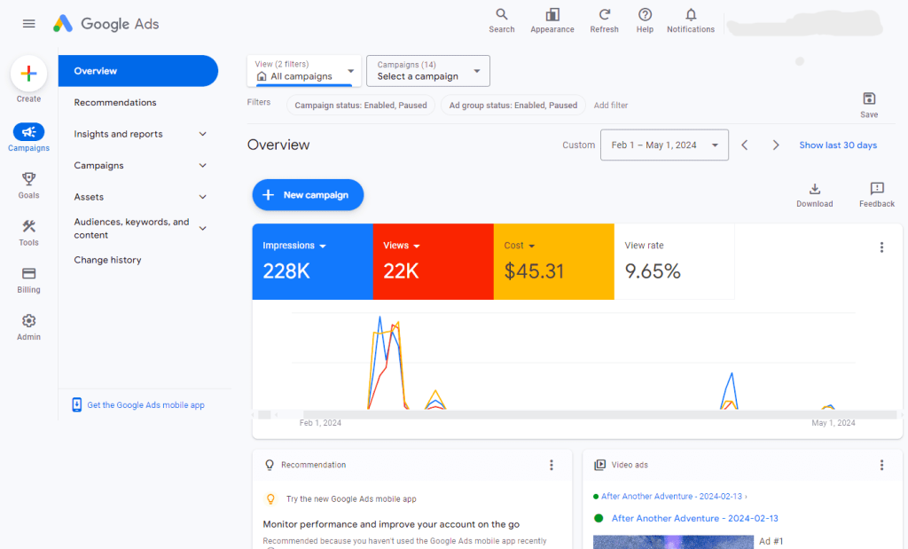 Google Ads portfolio